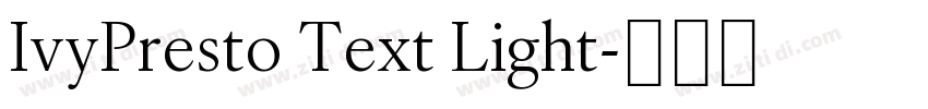 IvyPresto Text Light字体转换